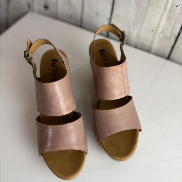 Kork-Ease Block Heel Leather Upper Heels for Bone color Size 9 - Picture 2 of 14